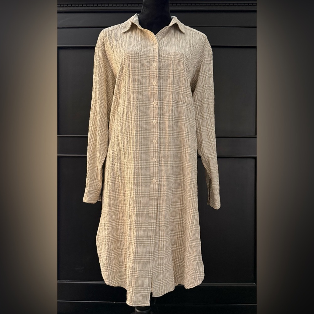 MAEVE Anthropologie Plaid Shirt Dress Medium - Picture 3 of 10